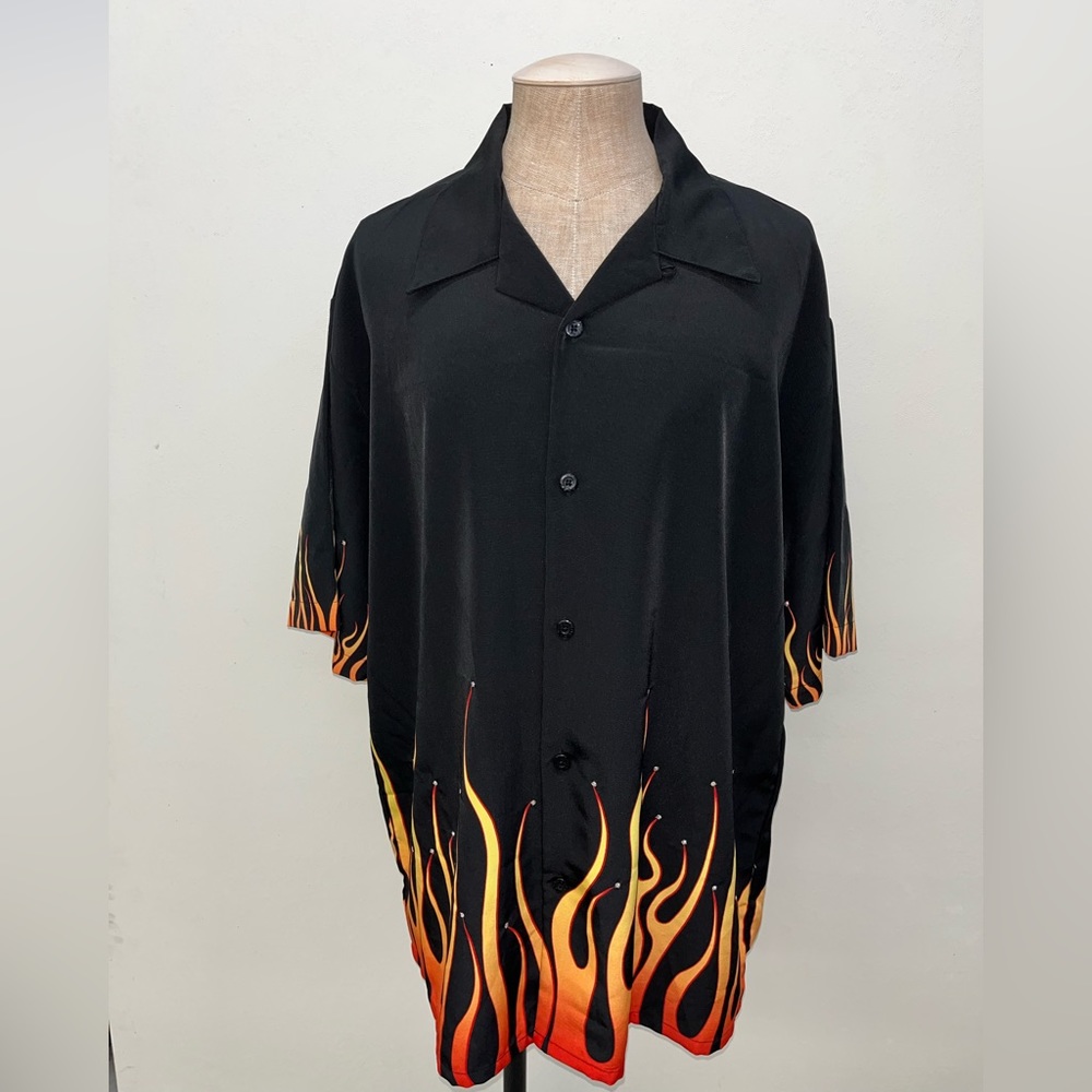 Vintage Dragonfly SS Flames w/sparkles Shirt XL